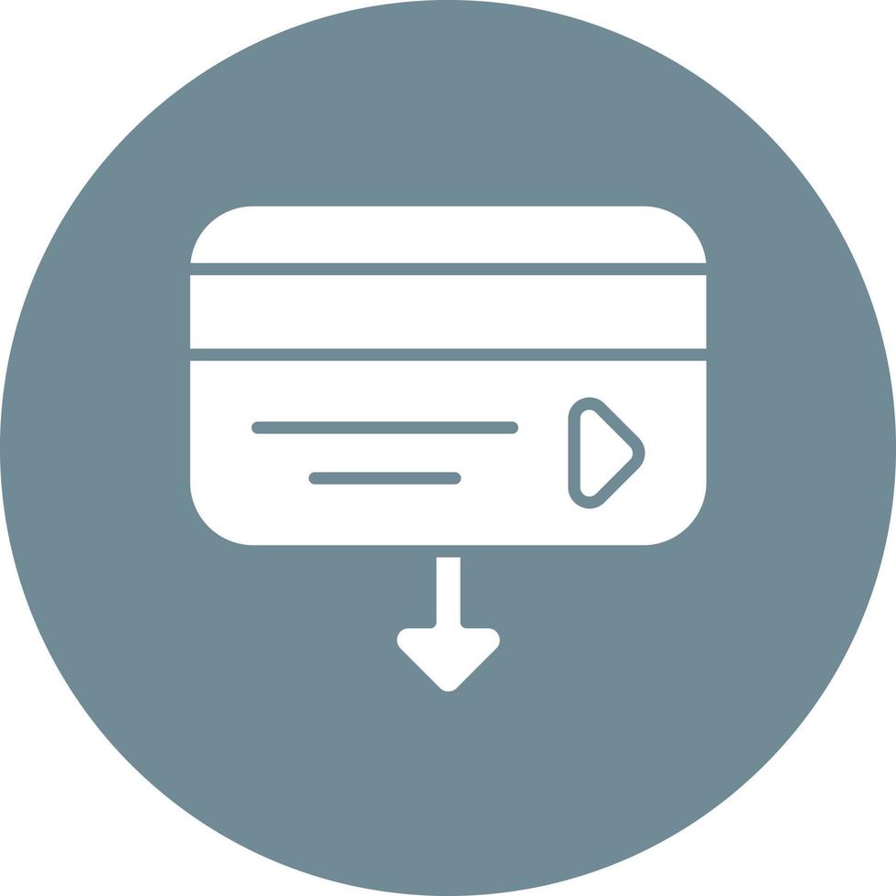 Cash Withdrawal Glyph Circle Background Icon vector