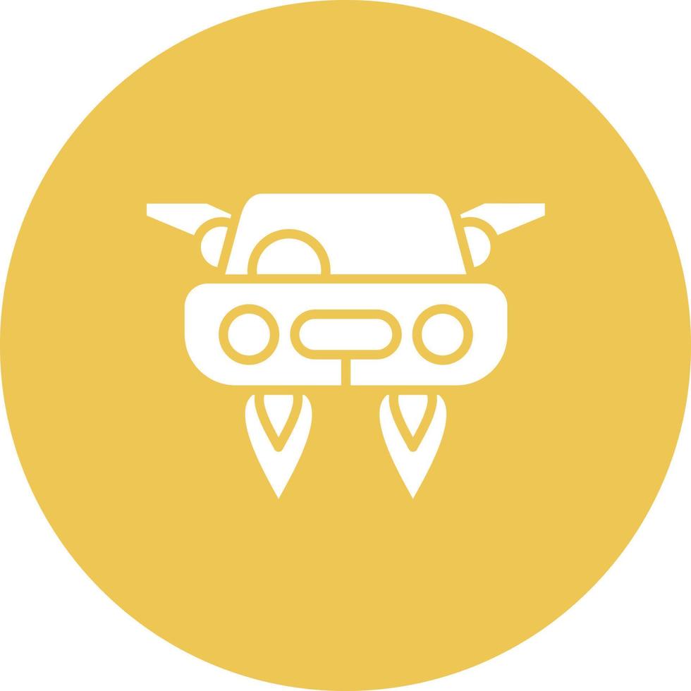 Future Transport Glyph Circle Background Icon vector