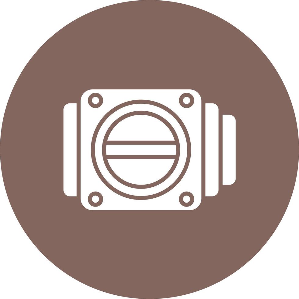 Throttle Plate Glyph Circle Background Icon vector