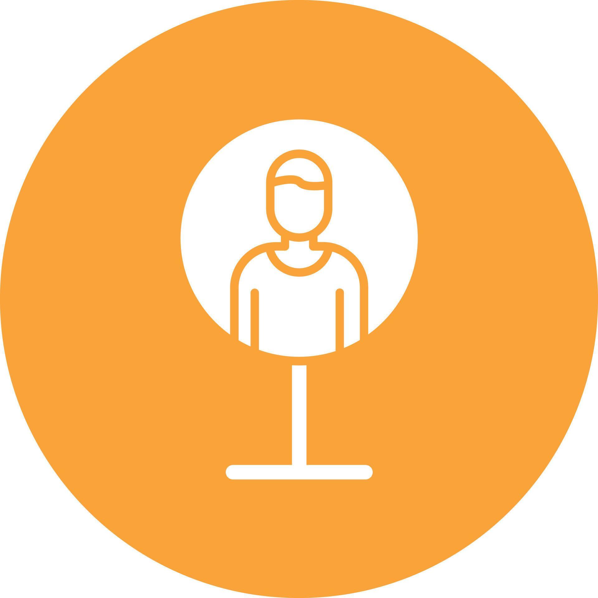 User Placeholder Glyph Circle Background Icon 17689518 Vector Art at