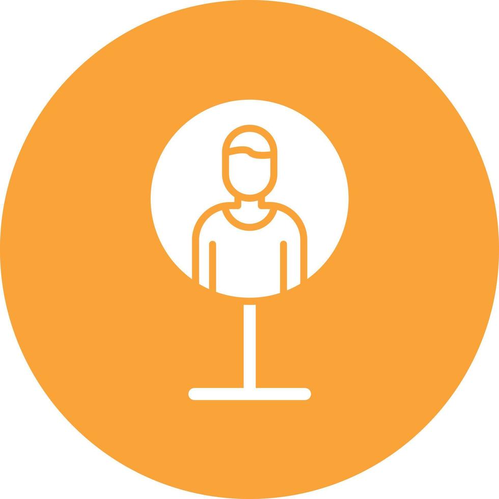 User Placeholder Glyph Circle Background Icon vector