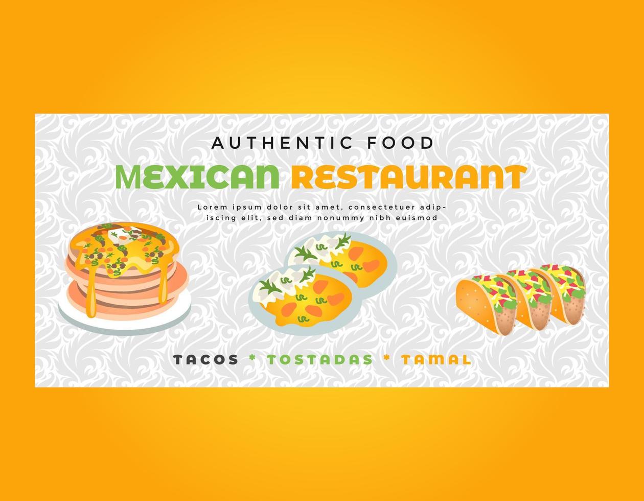 Food menu banner social media template pro Vector