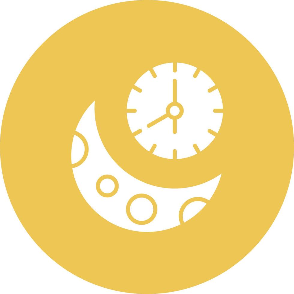 Quiet Time Glyph Circle Background Icon vector