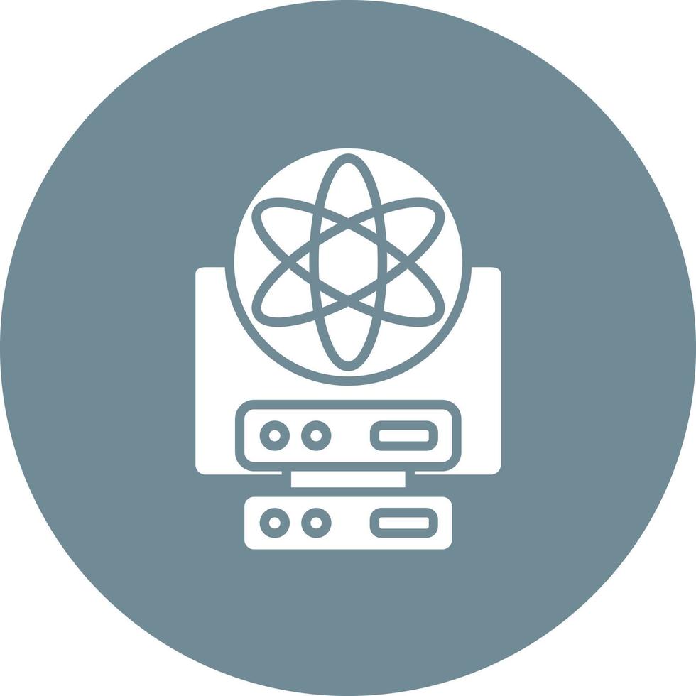 Data Scientist Glyph Circle Background Icon vector