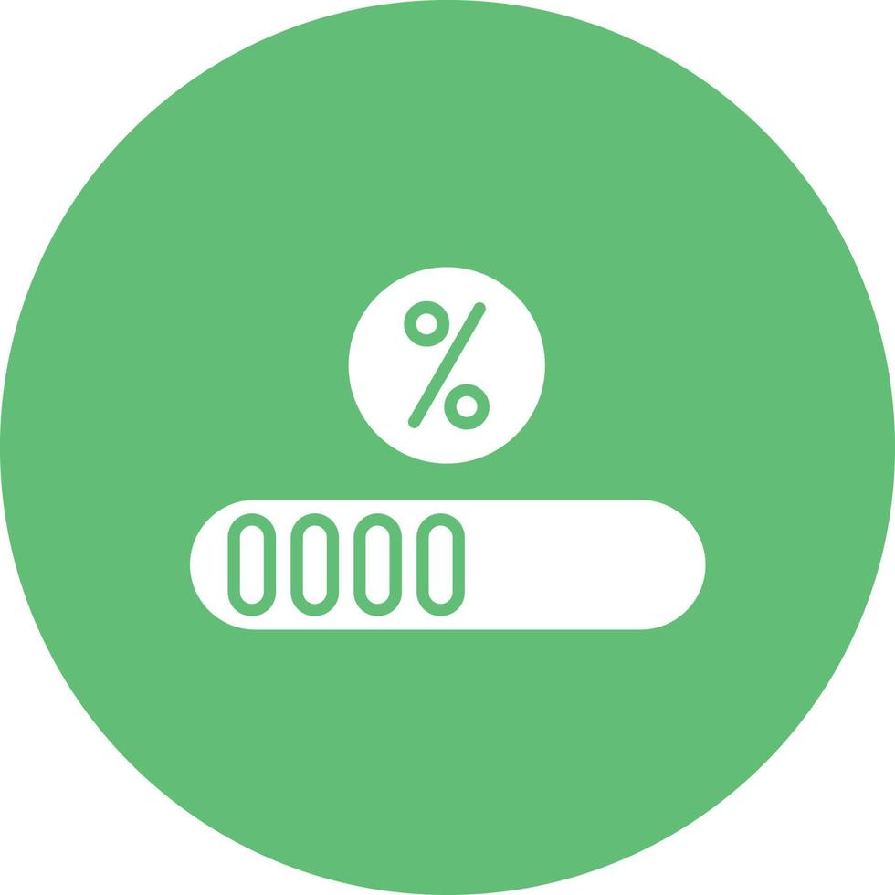 Progress Bar Glyph Circle Background Icon vector