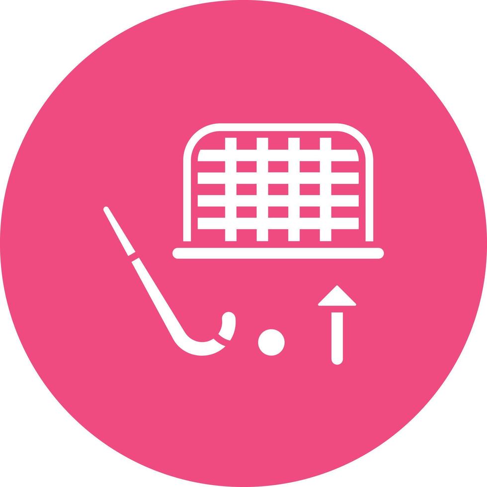 Penalty Shot Glyph Circle Background Icon vector