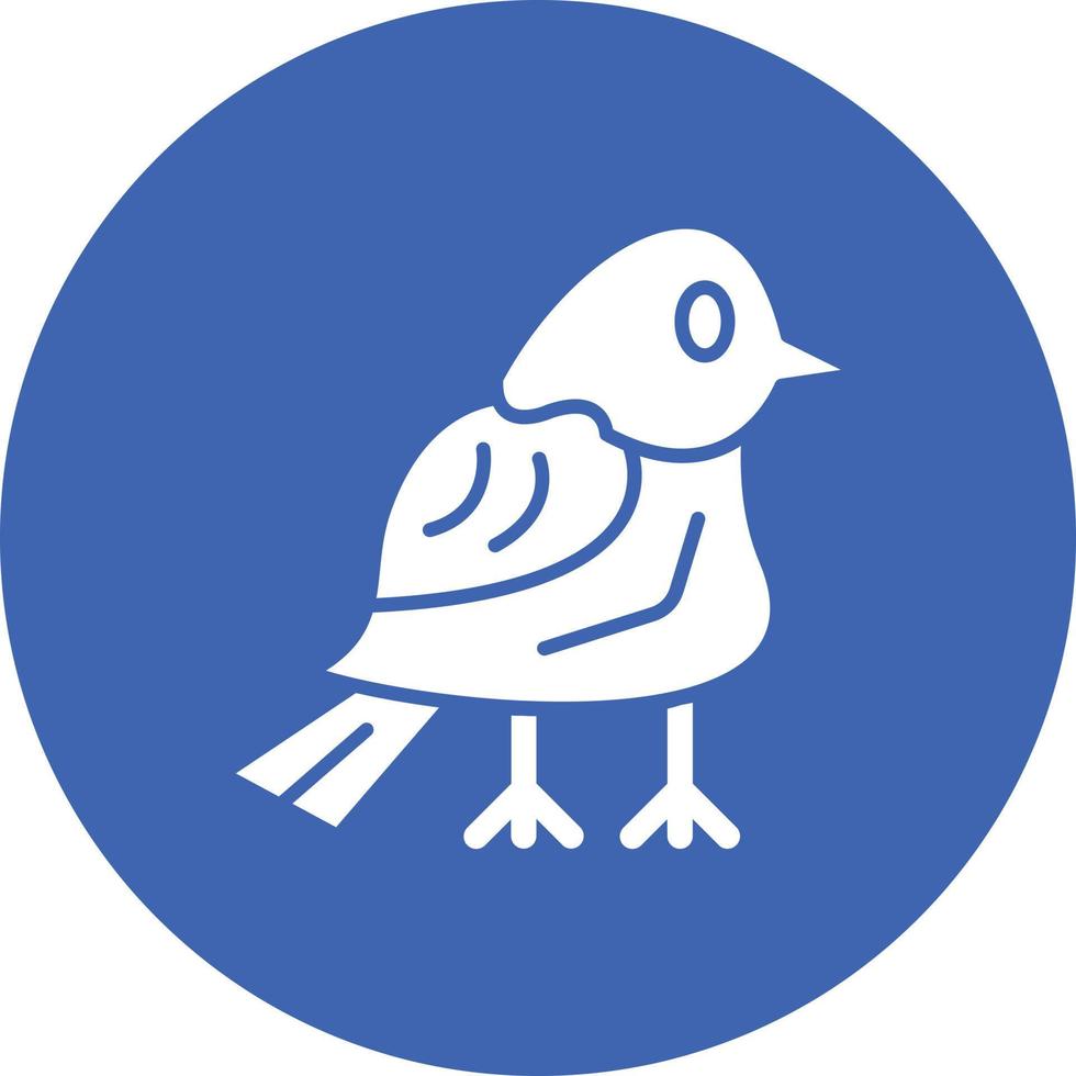 Bird Glyph Circle Background Icon vector