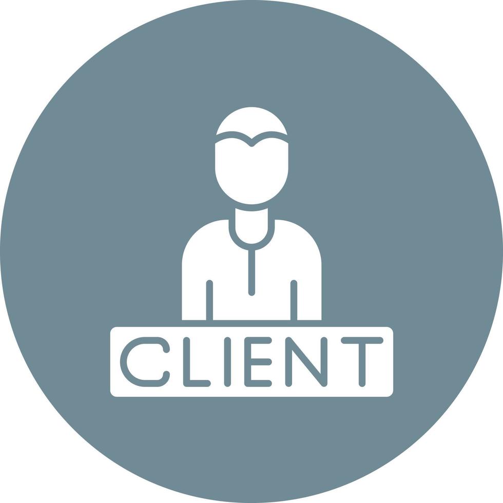 Clients Glyph Circle Background Icon vector