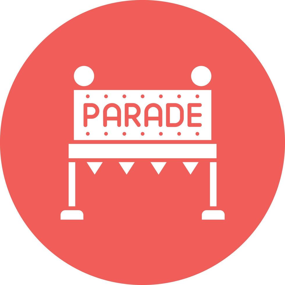 Parade Glyph Circle Background Icon vector