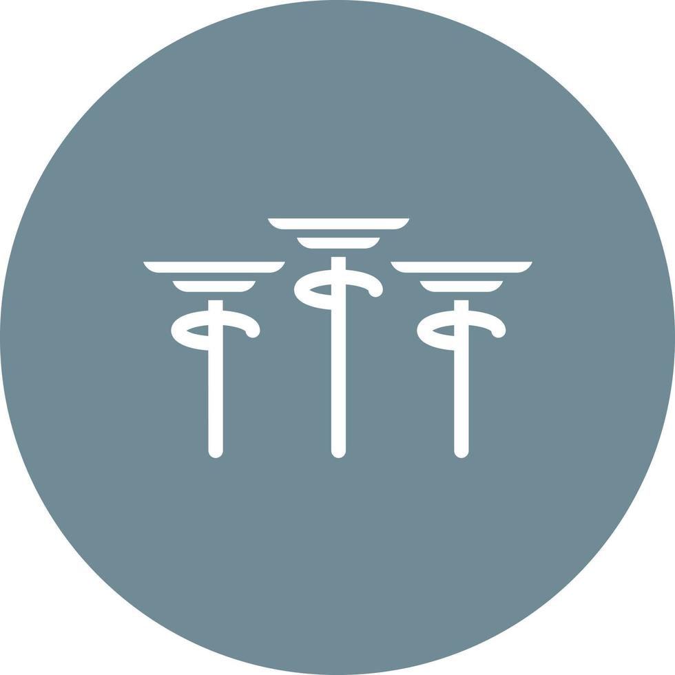Spinning Plates Glyph Circle Background Icon vector
