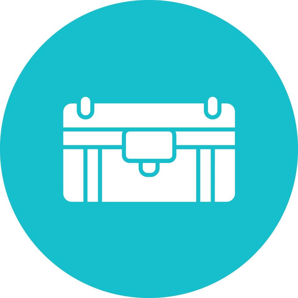 Trunk Glyph Circle Background Icon vector