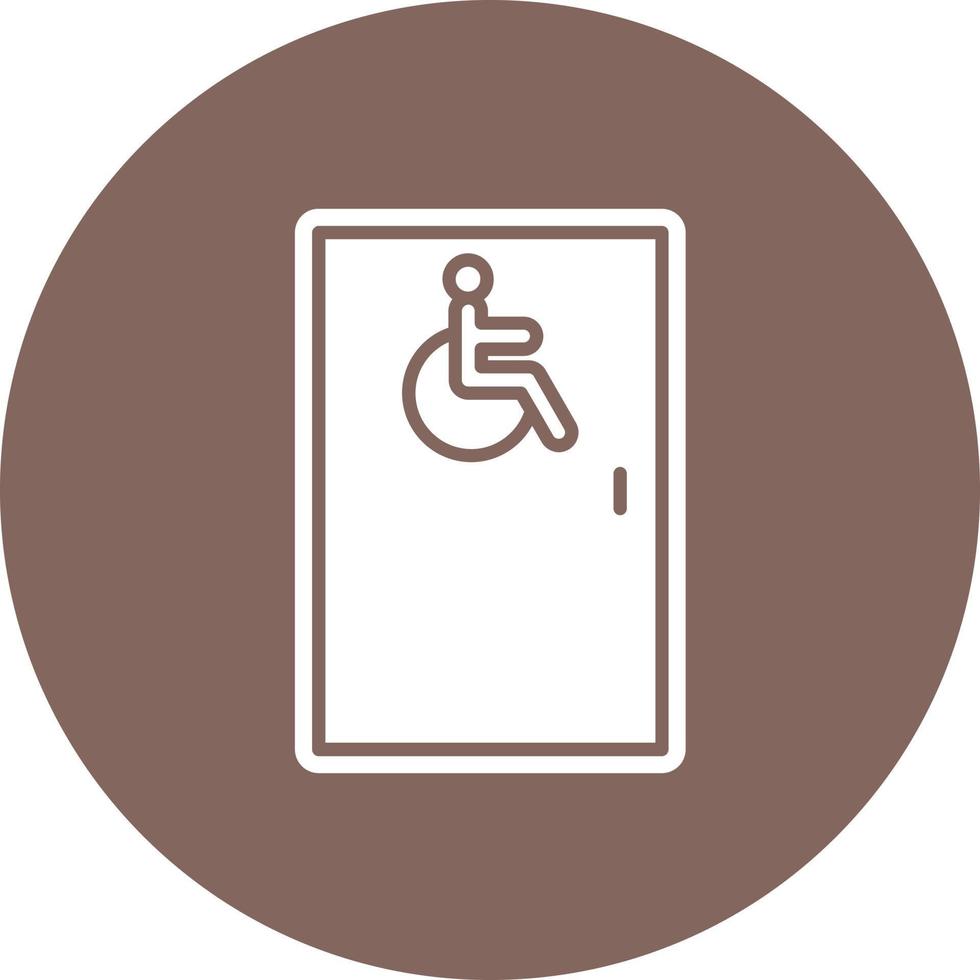 Wheelchair Accessible Glyph Circle Background Icon vector