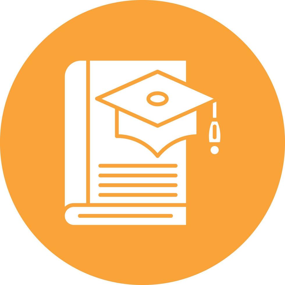 Thesis Glyph Circle Background Icon vector