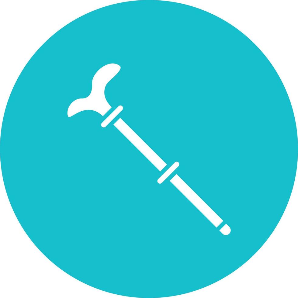 Walking Cane Glyph Circle Background Icon vector