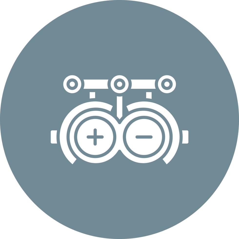 Optometry Glyph Circle Background Icon vector