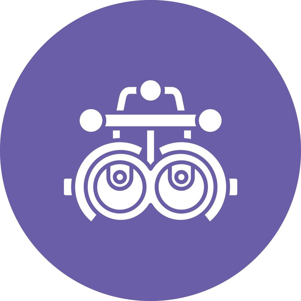 Phoropter Glyph Circle Background Icon vector