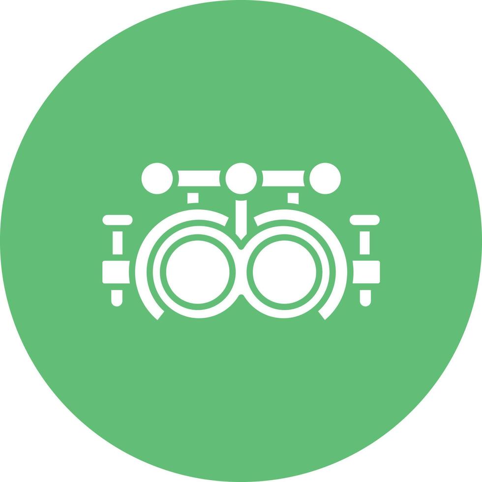 Trial Frame Glyph Circle Background Icon vector