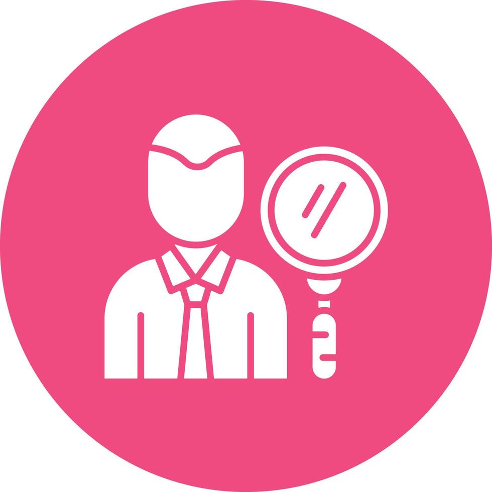 Audition Glyph Circle Background Icon vector