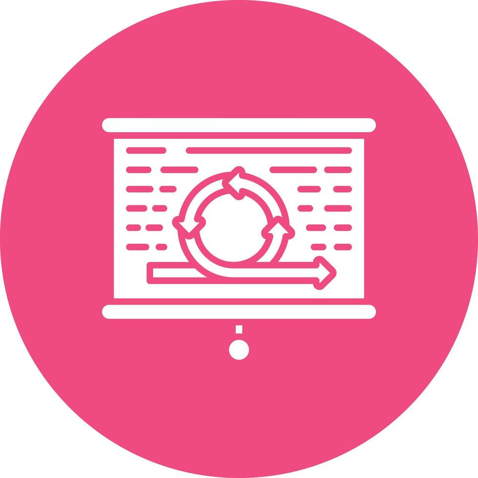 Scrum Task Board Glyph Circle Background Icon vector