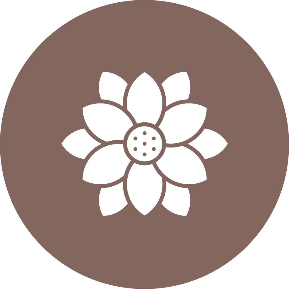 Poinsettia Glyph Circle Background Icon vector