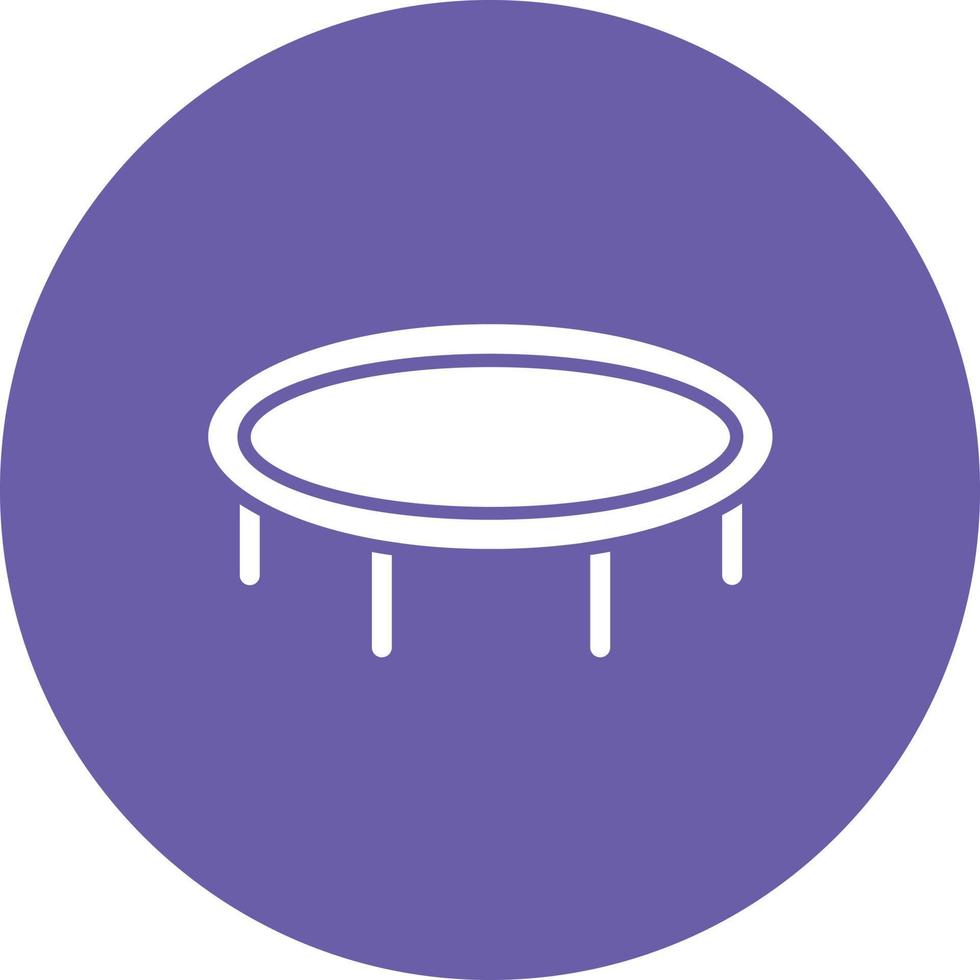 Trampoline Glyph Circle Background Icon vector