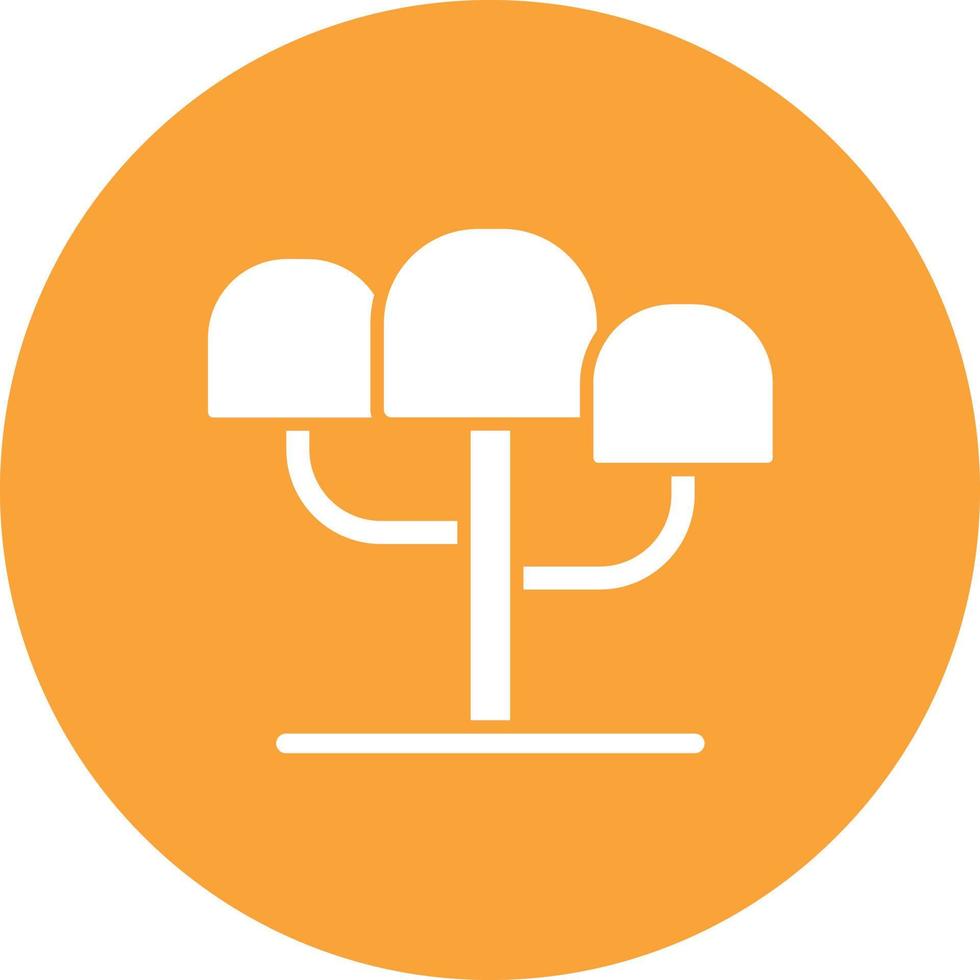 Weeping Willow Glyph Circle Background Icon vector
