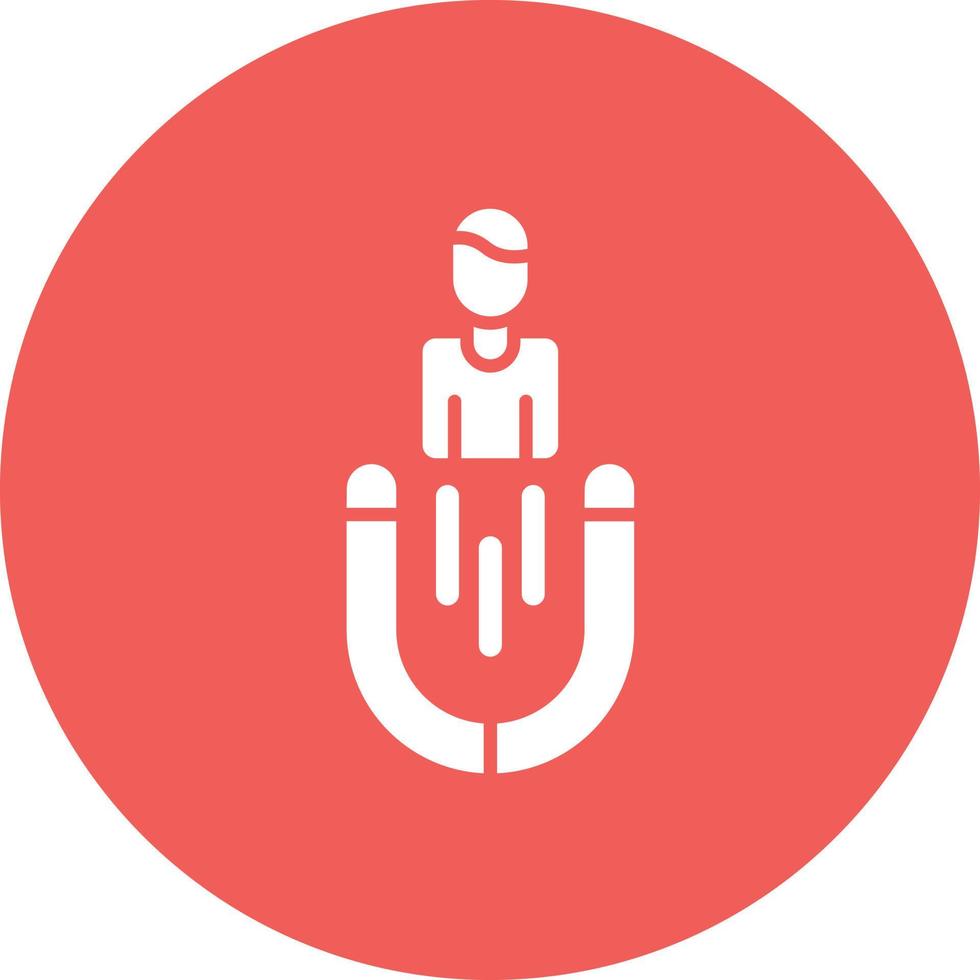 Lead Generation Glyph Circle Background Icon vector