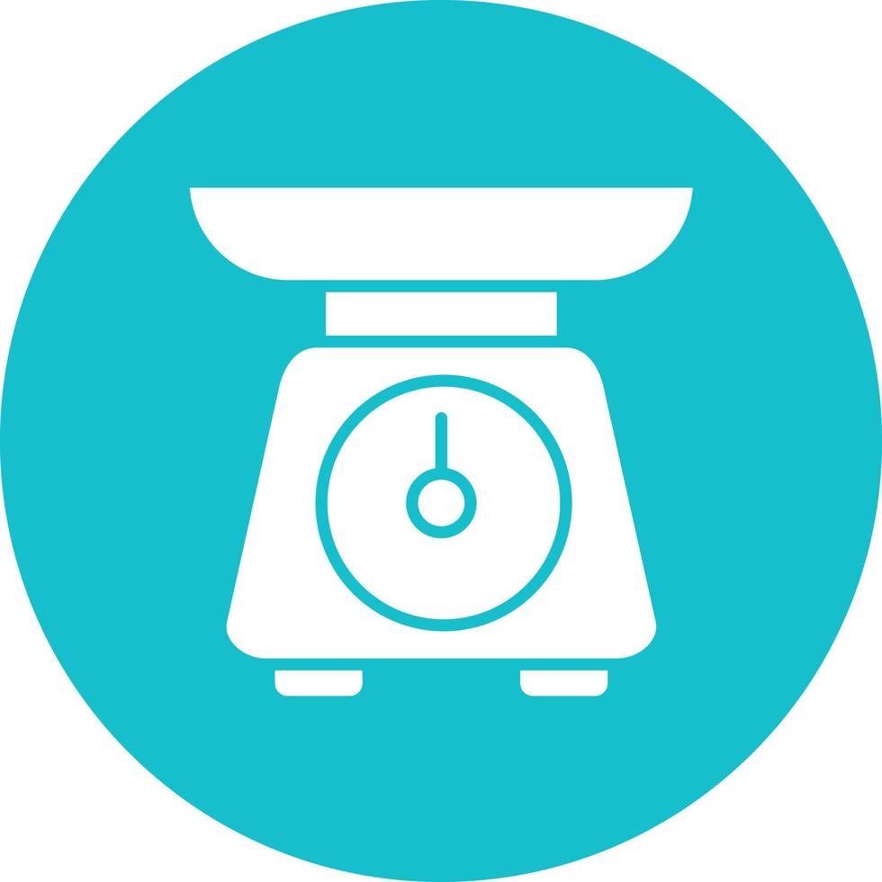 Food Scale Glyph Circle Background Icon vector