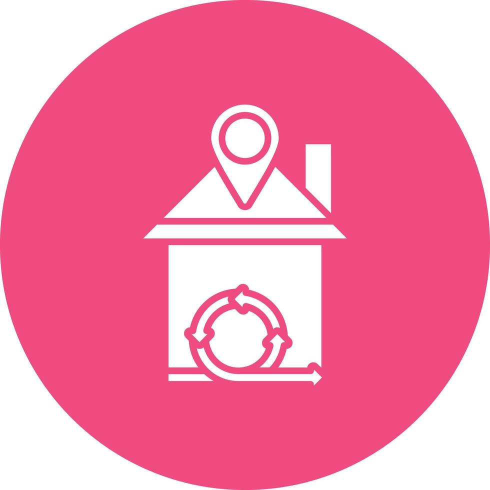 Remote Agile Work Glyph Circle Background Icon vector