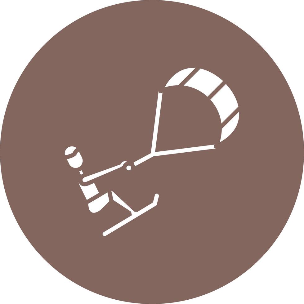 Kitesurfing Glyph Circle Background Icon vector