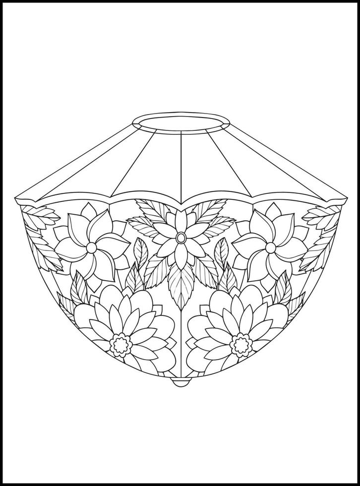 Flowers Adult Coloring Book Pages vector