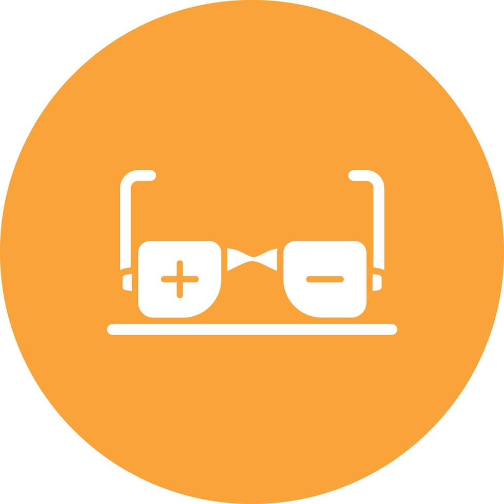 Prescription Sunglasses Glyph Circle Background Icon vector