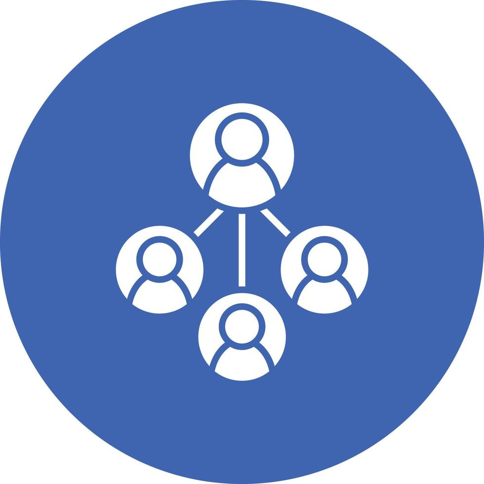 Delegation Of Work Glyph Circle Background Icon vector