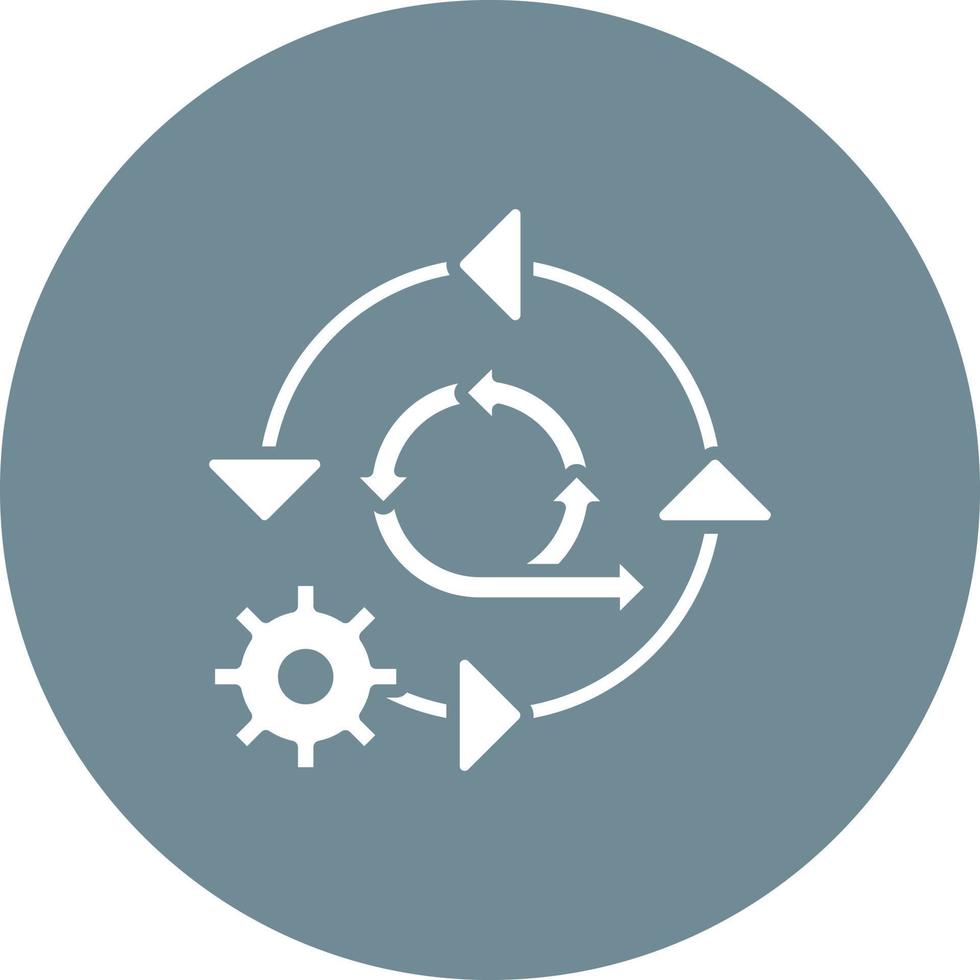 New Workstyle Glyph Circle Background Icon vector