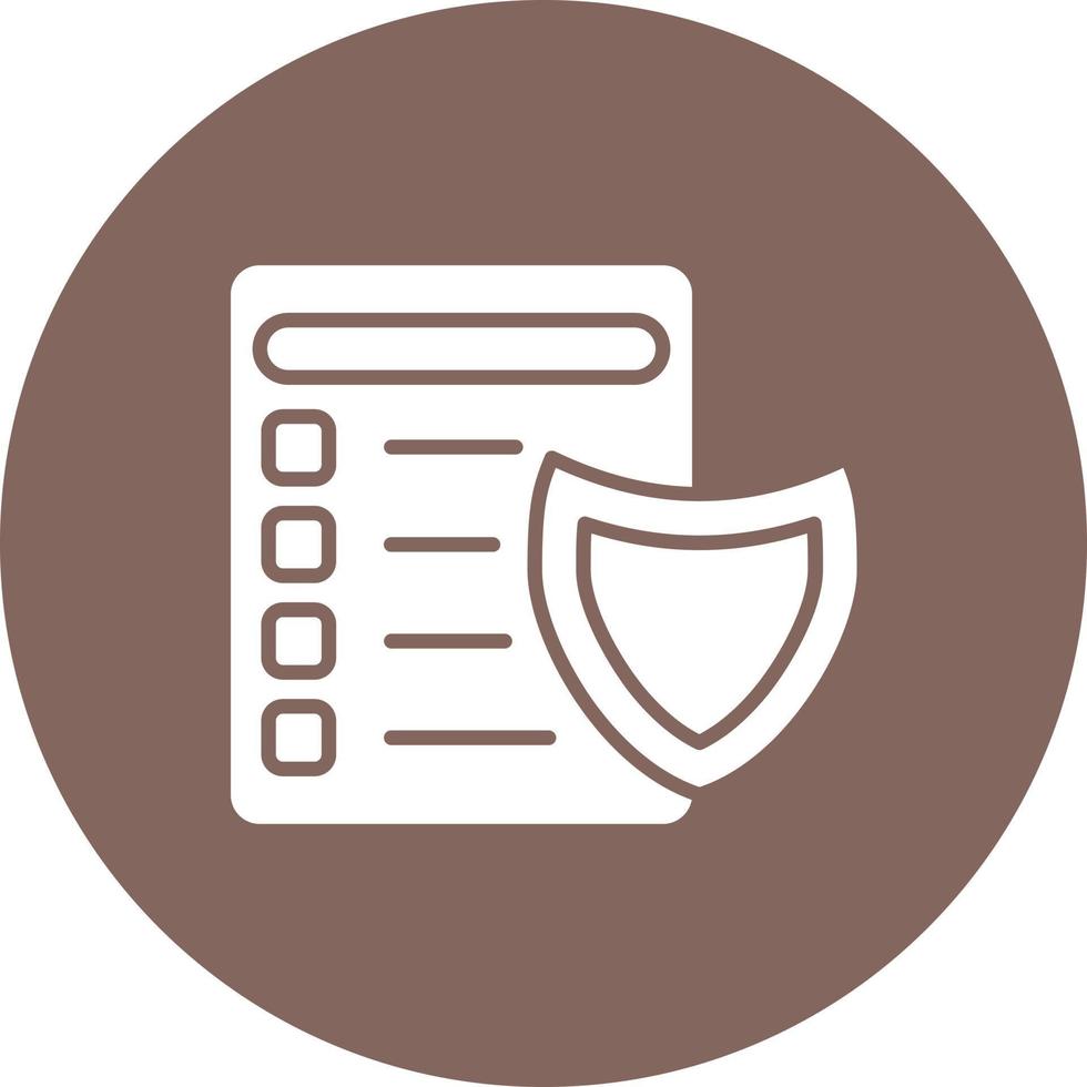 Insurance Coverage Glyph Circle Background Icon vector