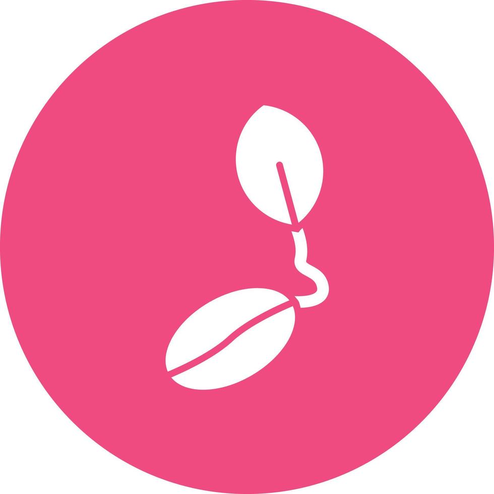 Seeds Glyph Circle Background Icon vector