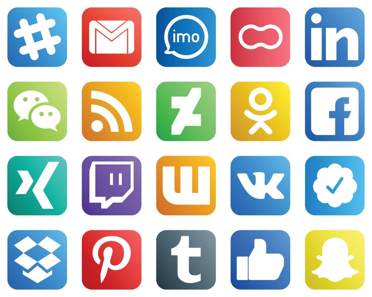20 Versatile Social Media Icons such as deviantart. rss. peanut. messenger and professional icons. Minimalist and customizable vector
