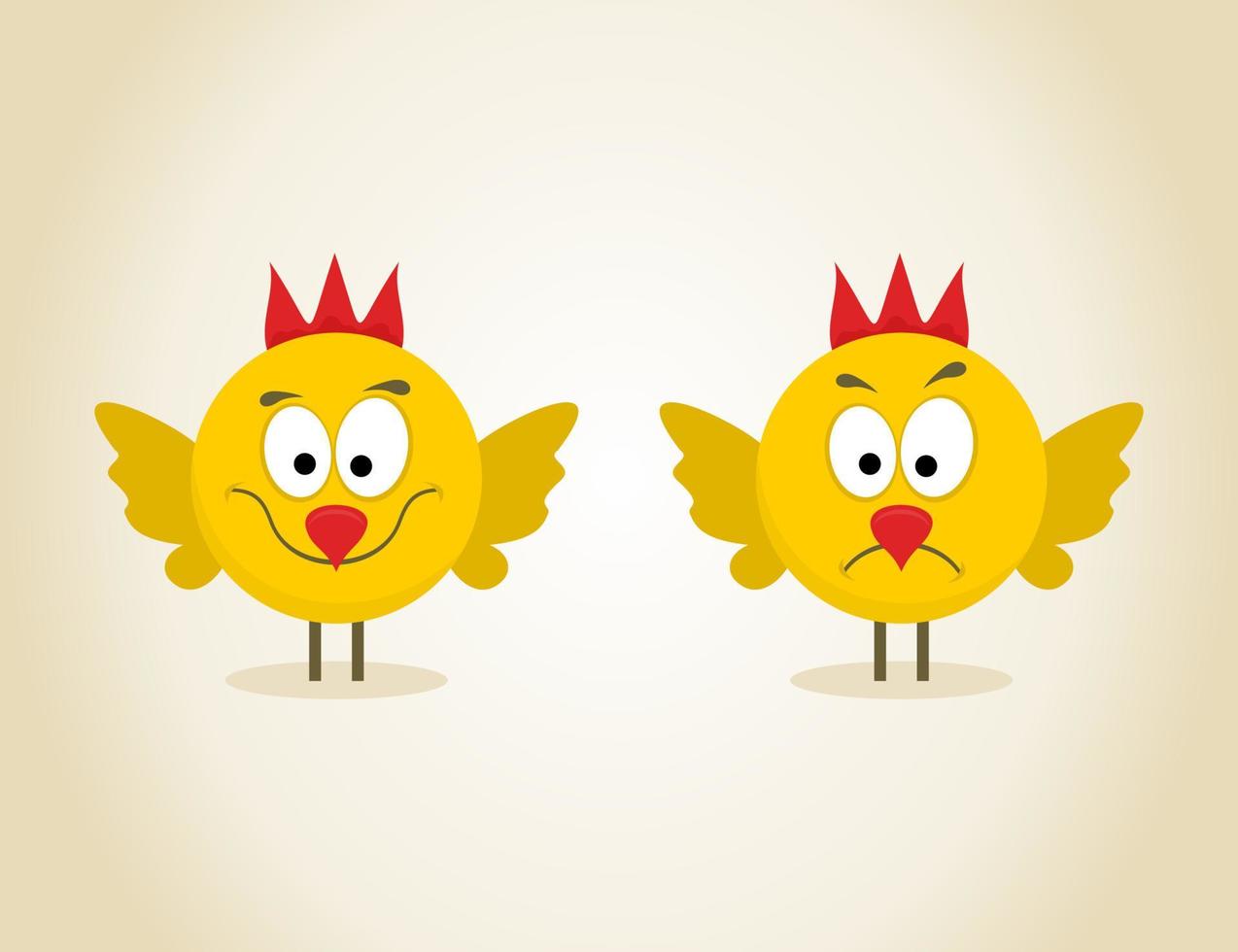 Set of small cheerful birdies. A vector illustration