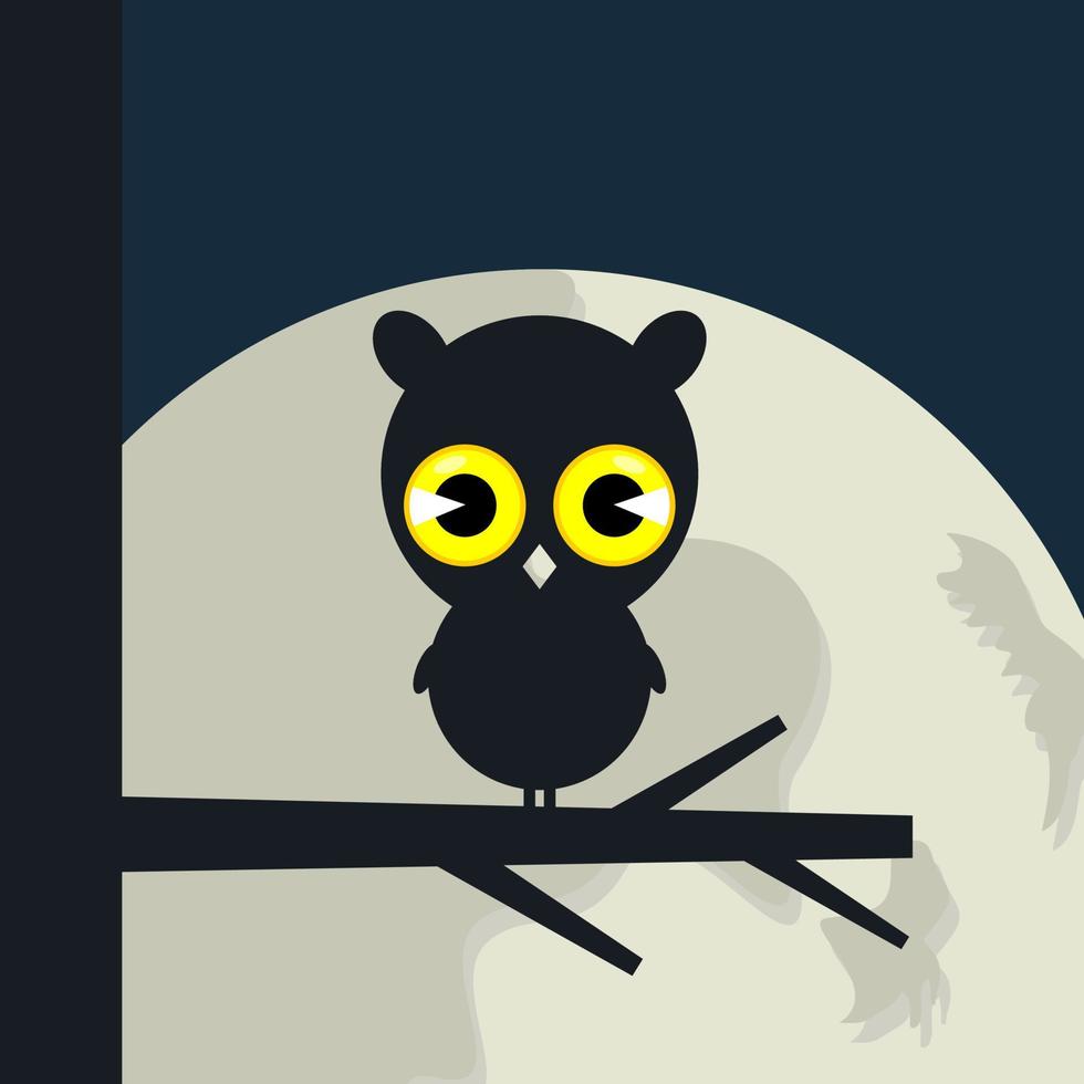 Bird on a branch. Vector illustration