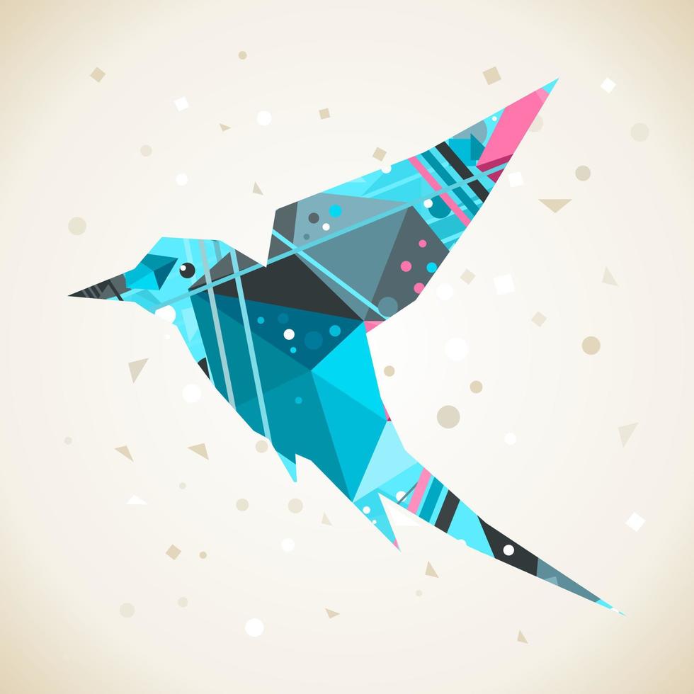 abstracción un pájaro en vuelo. una ilustración vectorial vector