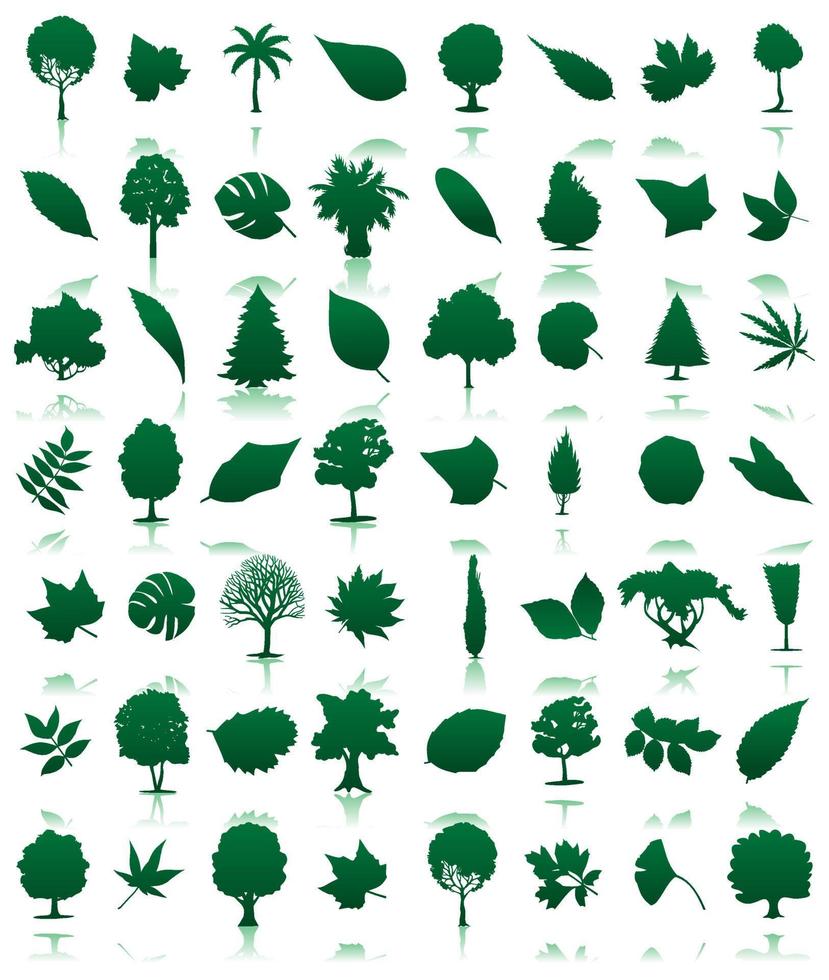 Set of trees. Vector illustration