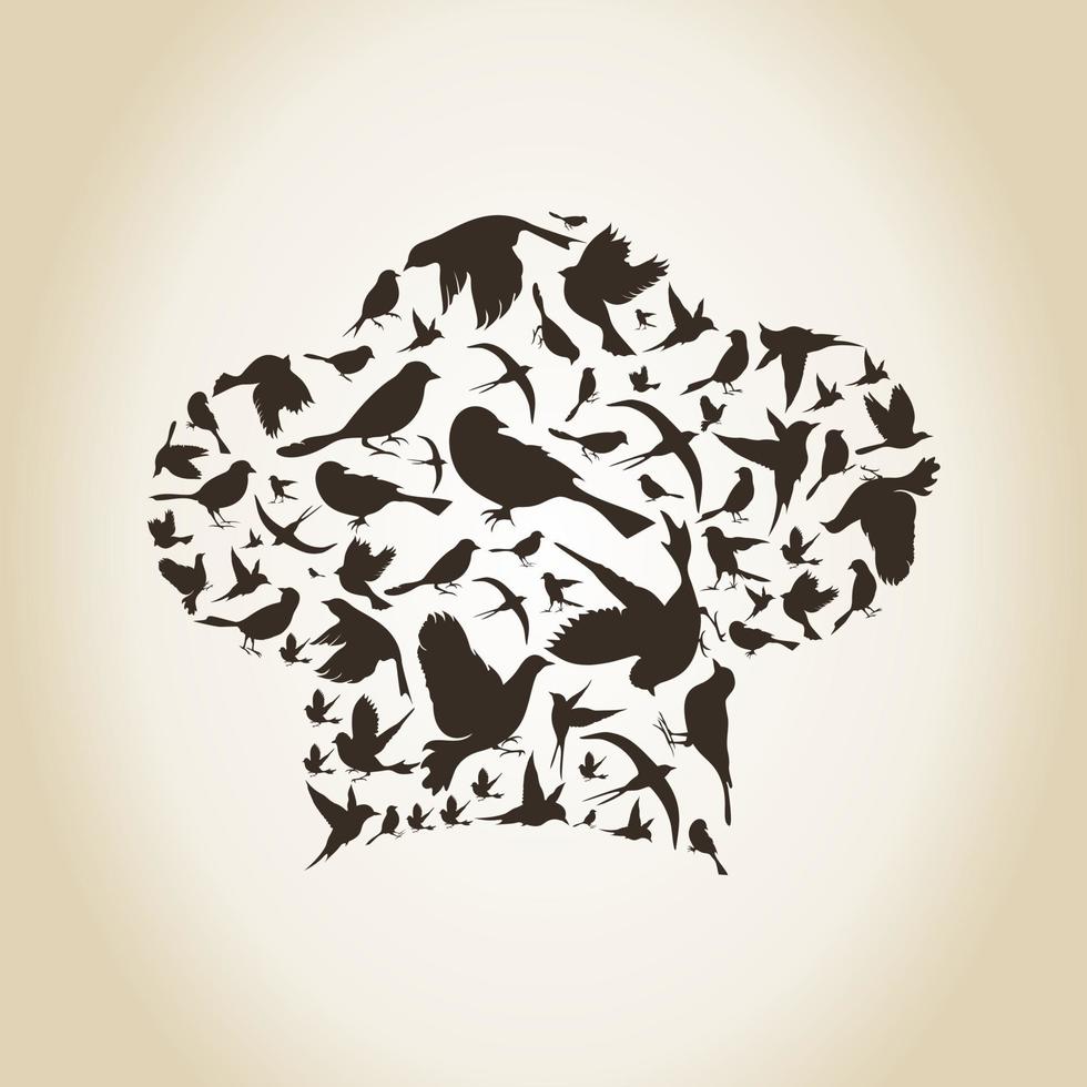 Abstraction on the theme of birds vector