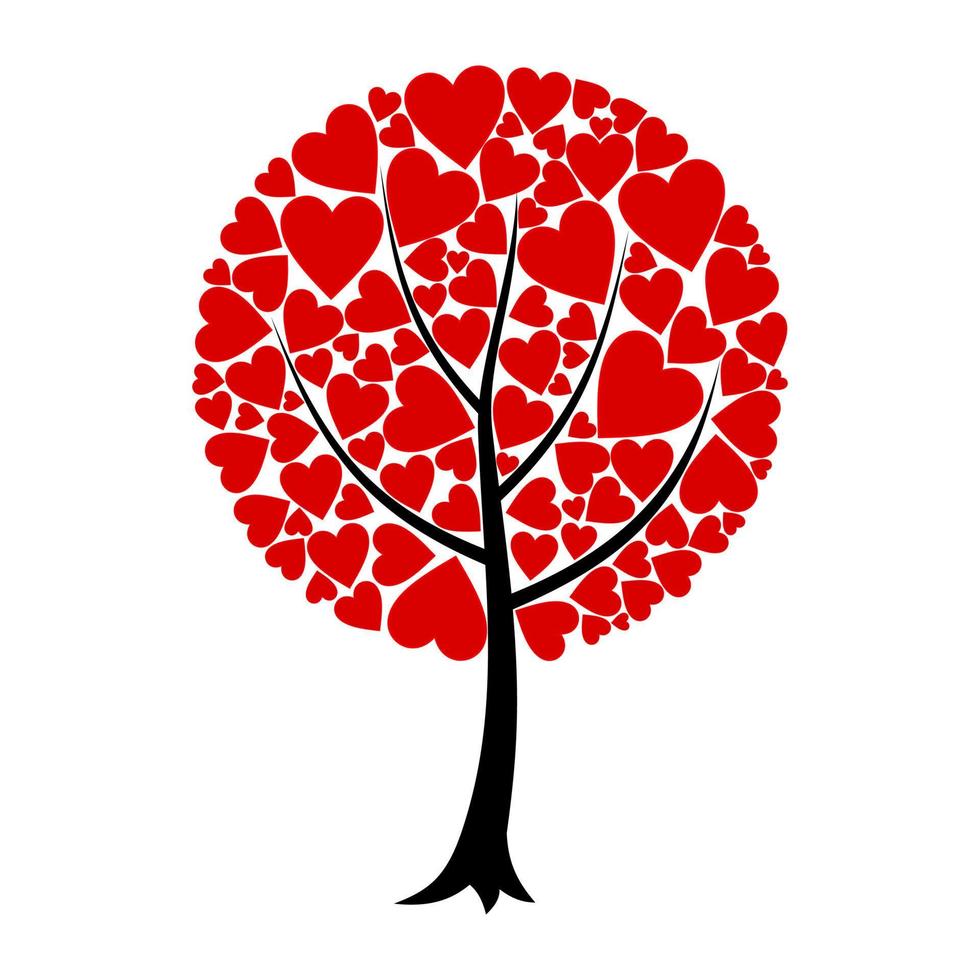 Tree heart abstraction. Vector illustration
