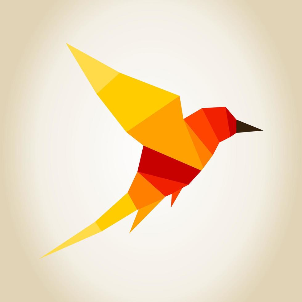 Abstraction a bird in flight. A vector illustration