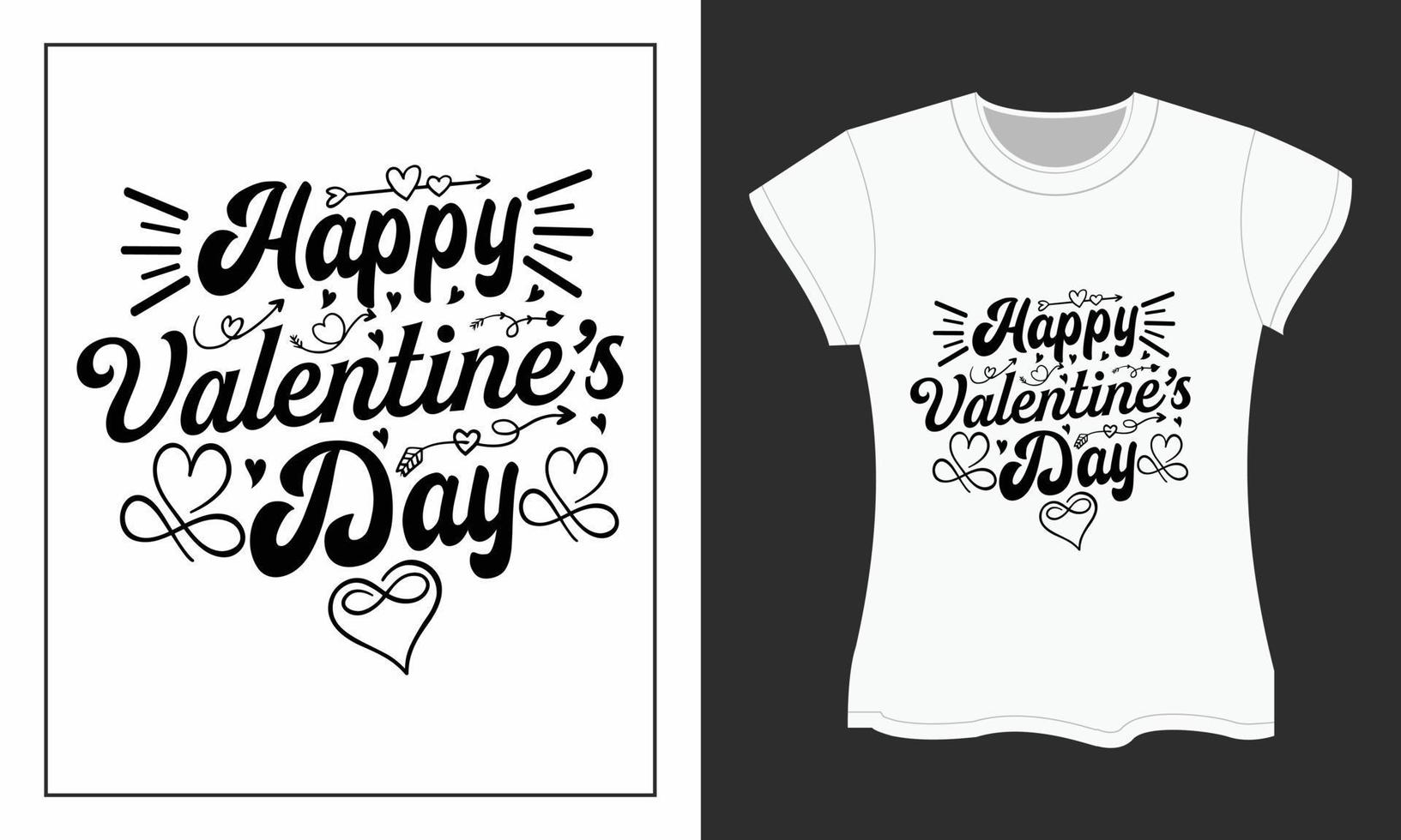 Valentine SVG t-shirt design, Happy valentine s day vector