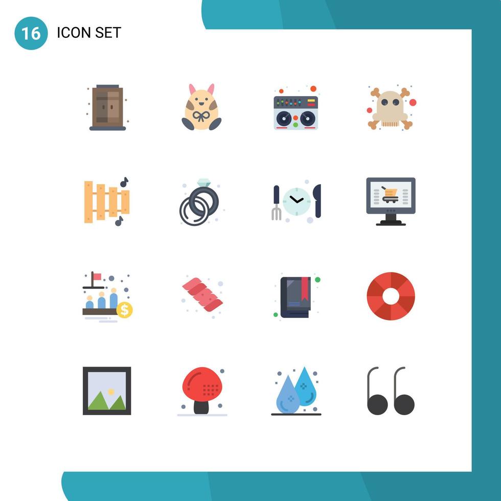 paquete de iconos de vector de stock de 16 signos y símbolos de línea para equipo mezclador de música de joyería veneno paquete editable de elementos de diseño de vector creativo