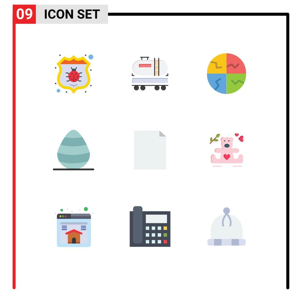 Stock Vector Icon Pack of 9 Line Signs and Symbols for document nature dry skin egg skin protection Editable Vector Design Elements