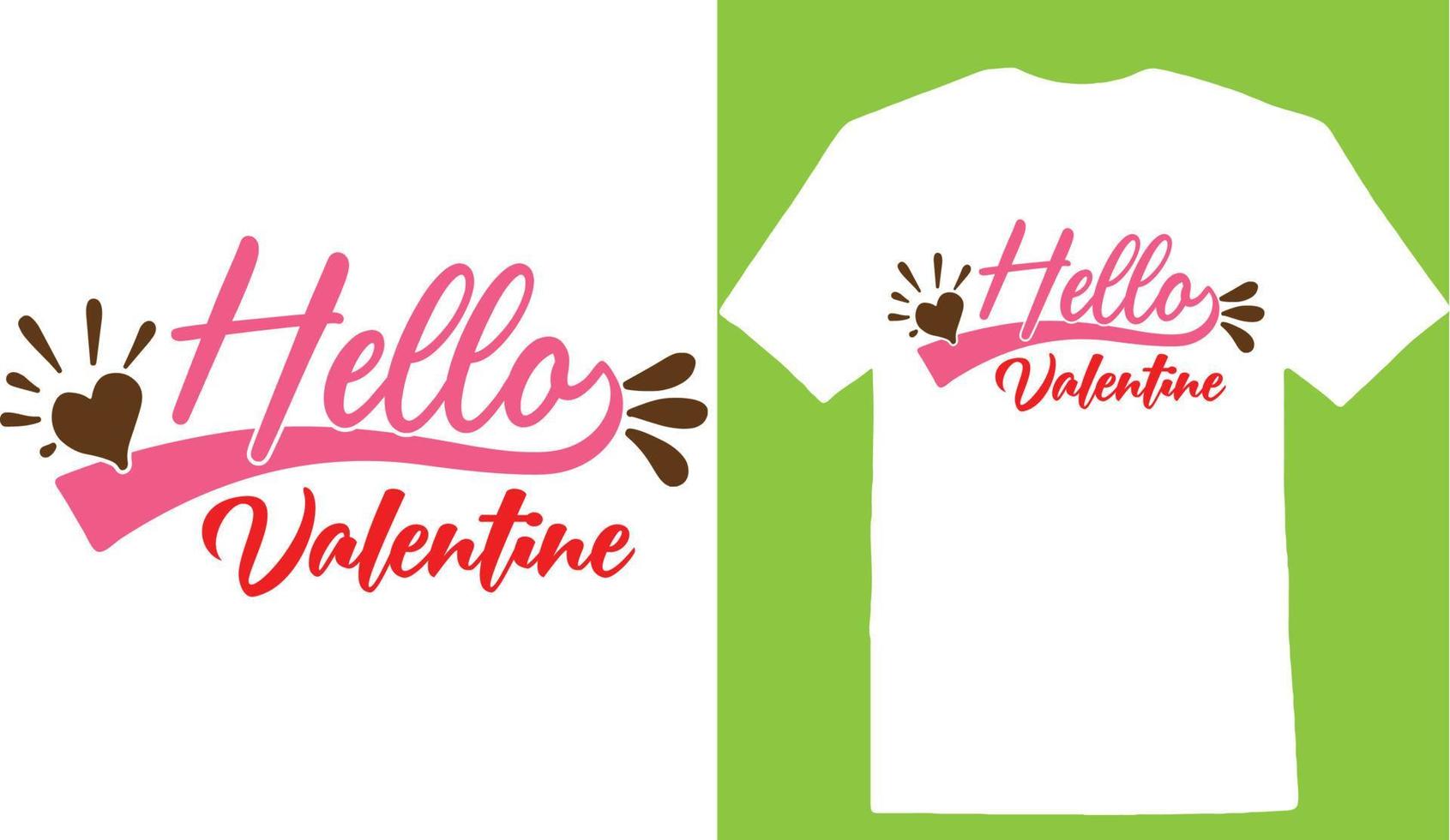 hola san valentin dia de san valentin camiseta vector