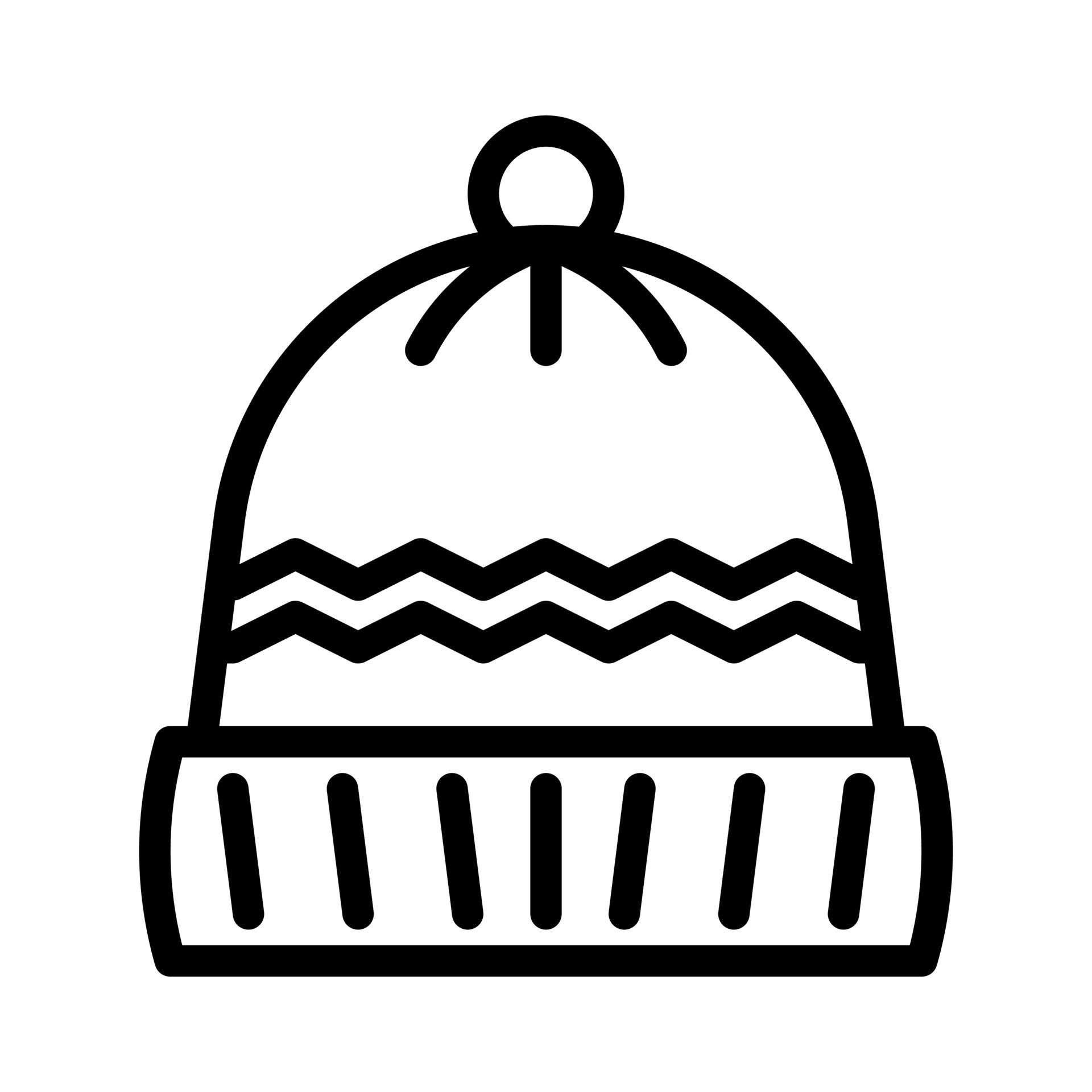 icono de gorro con vector de estilo de contorno, icono de gorro de