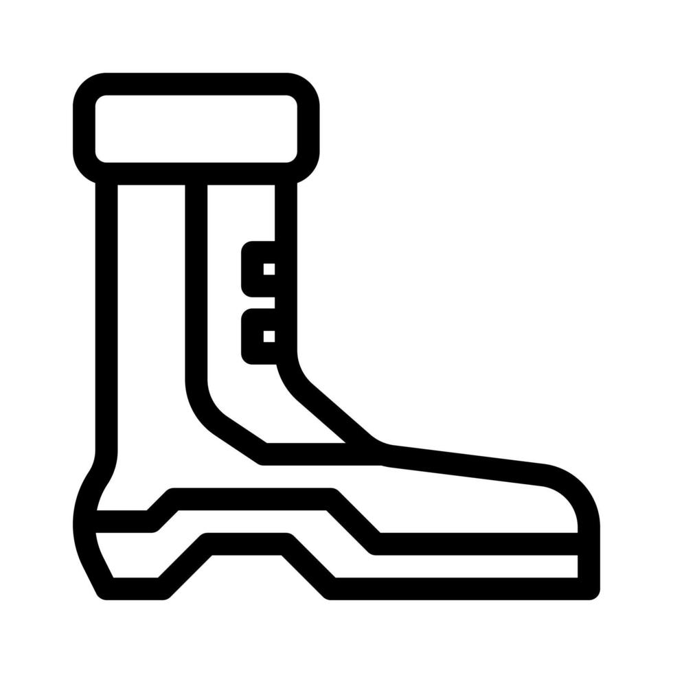 Boot icon with outline style, winter boot, winter clothes, winter shoe vector
